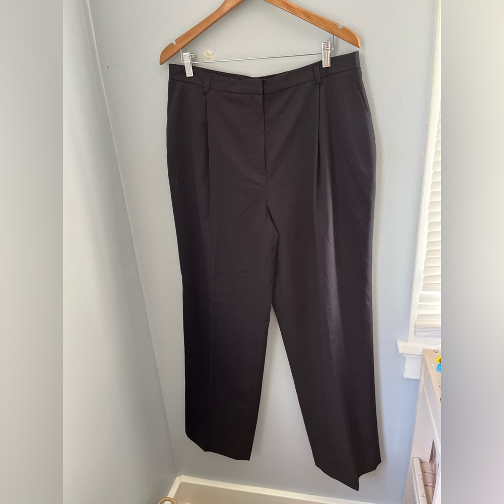 Jones New York midnight blue Straight Leg Pants, pleated lined, career‎ classic